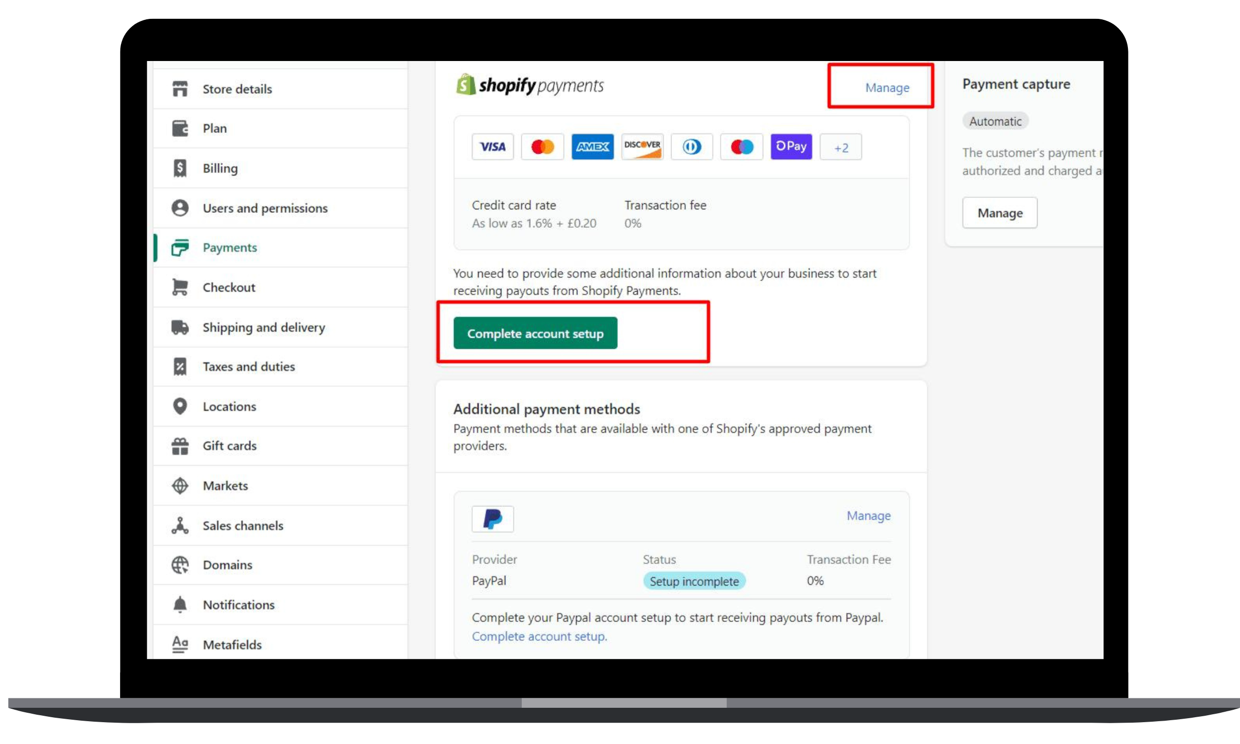 Jak podłączyć Shopify Payments
