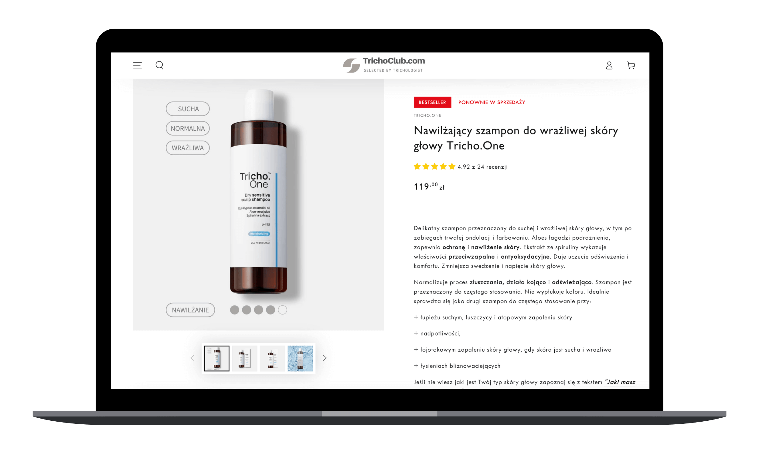 Karta produktowa Tricho Club